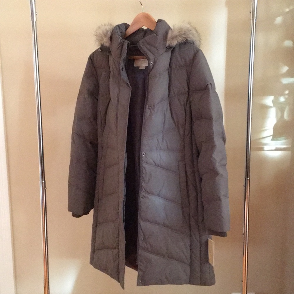 Long Gray Michael Kors Down Coat